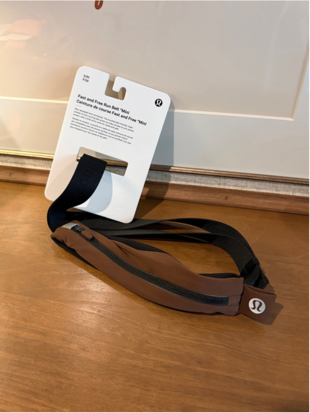 NWT Lululemon Fast and Free Run Belt Mini S/M – Java / Black (JAVA/BLK)